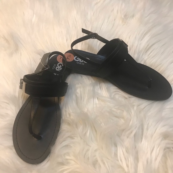 😇NWT Guess T-Strap Sandals - Picture 1 of 6
